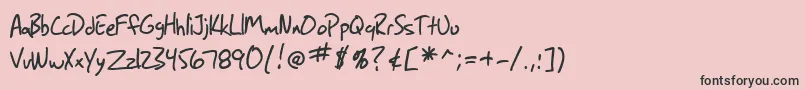 フォントSfGrungeSans – ピンクの背景に黒い文字