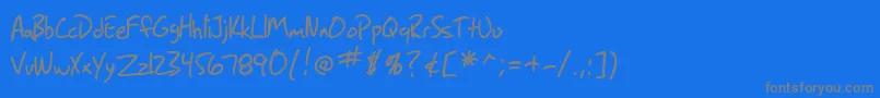 SfGrungeSans Font – Gray Fonts on Blue Background