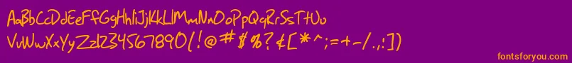 fuente SfGrungeSans – Fuentes Naranjas Sobre Fondo Morado