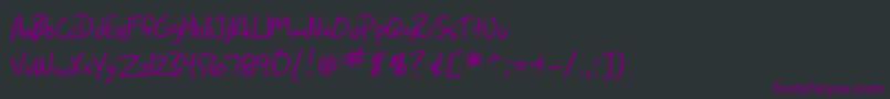 Шрифт SfGrungeSans – фиолетовые шрифты на чёрном фоне