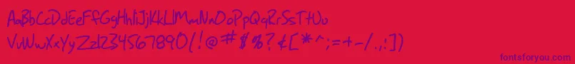 Police SfGrungeSans – polices violettes sur fond rouge