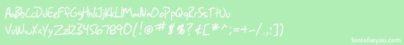 Police SfGrungeSans – polices blanches sur fond vert