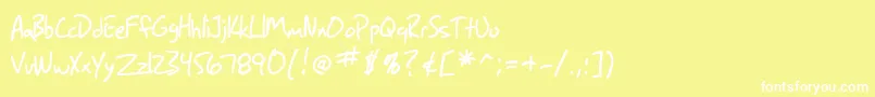 SfGrungeSans Font – White Fonts on Yellow Background