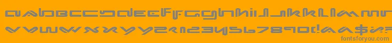 Xephe-Schriftart – Graue Schriften auf orangefarbenem Hintergrund