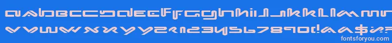 Xephe Font – Pink Fonts on Blue Background