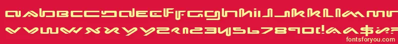 Xephe Font – Yellow Fonts on Red Background