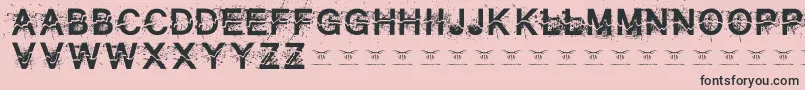 Allcrackedout Font – Black Fonts on Pink Background