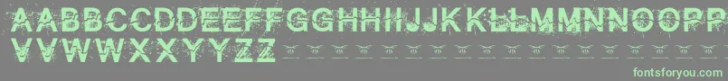 Allcrackedout Font – Green Fonts on Gray Background