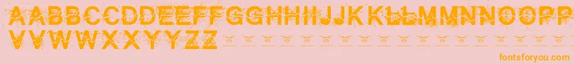 Allcrackedout Font – Orange Fonts on Pink Background