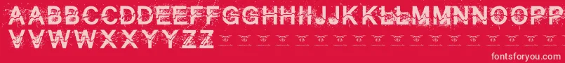 Allcrackedout Font – Pink Fonts on Red Background