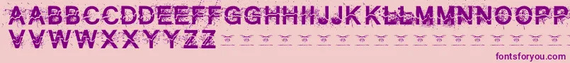 Allcrackedout Font – Purple Fonts on Pink Background