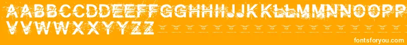 Allcrackedout Font – White Fonts on Orange Background