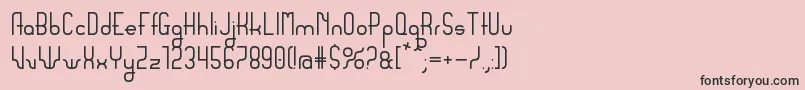 Sanserifing-fontti – mustat fontit vaaleanpunaisella taustalla