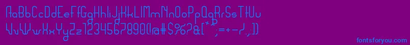 フォントSanserifing – 紫色の背景に青い文字