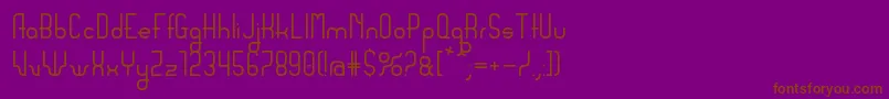 Sanserifing-fontti – ruskeat fontit violetilla taustalla