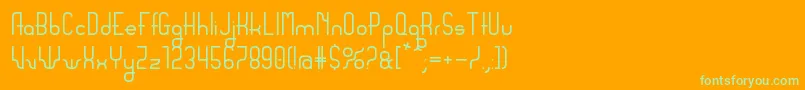 Sanserifing Font – Green Fonts on Orange Background