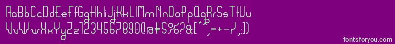Sanserifing Font – Green Fonts on Purple Background