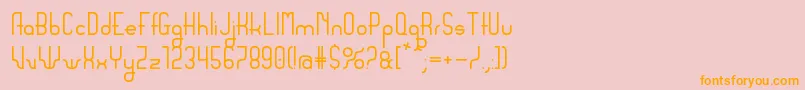 Sanserifing Font – Orange Fonts on Pink Background