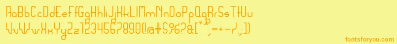 Sanserifing-fontti – oranssit fontit keltaisella taustalla