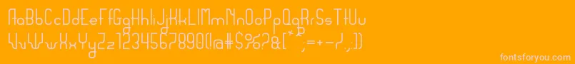 Fonte Sanserifing – fontes rosa em um fundo laranja
