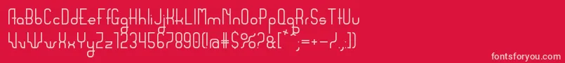 Sanserifing-fontti – vaaleanpunaiset fontit punaisella taustalla