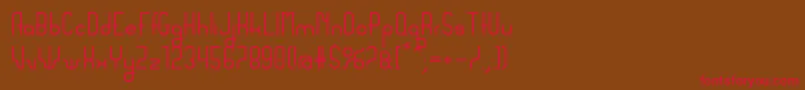 Sanserifing Font – Red Fonts on Brown Background