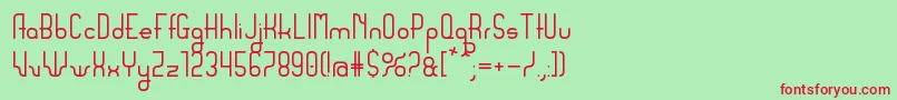 Sanserifing-fontti – punaiset fontit vihreällä taustalla