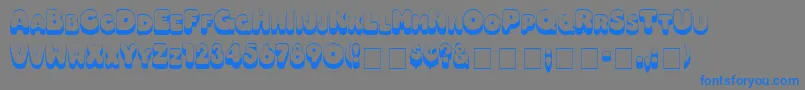 HotdogMedium-Schriftart – Blaue Schriften auf grauem Hintergrund