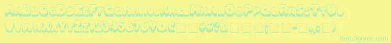 HotdogMedium Font – Green Fonts on Yellow Background