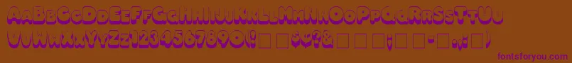 HotdogMedium Font – Purple Fonts on Brown Background