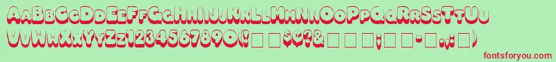 HotdogMedium Font – Red Fonts on Green Background
