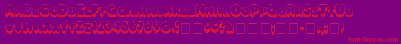 Więcej informacji o czcionce HotdogMedium Czcionka HotdogMedium – czerwone czcionki na fioletowym tle