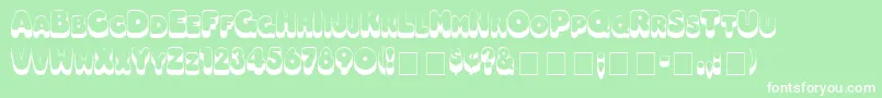 HotdogMedium Font – White Fonts on Green Background