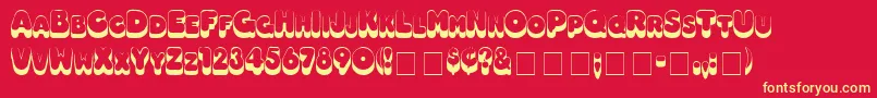 HotdogMedium Font – Yellow Fonts on Red Background
