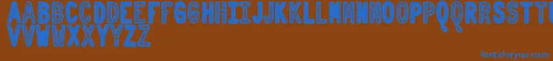 OrnadDentroTfb Font – Blue Fonts on Brown Background