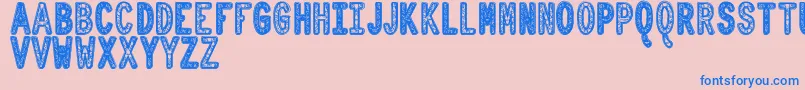 OrnadDentroTfb Font – Blue Fonts on Pink Background
