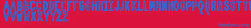 OrnadDentroTfb Font – Blue Fonts on Red Background