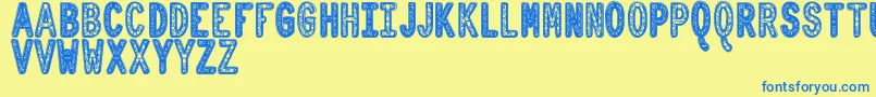 OrnadDentroTfb Font – Blue Fonts on Yellow Background