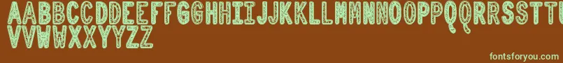 OrnadDentroTfb Font – Green Fonts on Brown Background