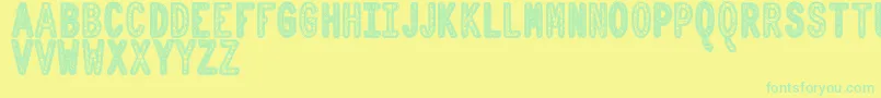 OrnadDentroTfb Font – Green Fonts on Yellow Background