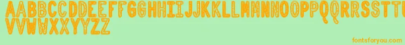 OrnadDentroTfb Font – Orange Fonts on Green Background