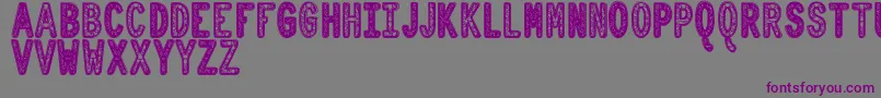 OrnadDentroTfb-Schriftart – Violette Schriften auf grauem Hintergrund