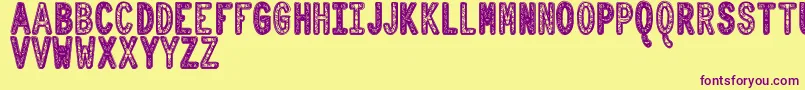 OrnadDentroTfb Font – Purple Fonts on Yellow Background