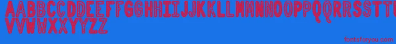 OrnadDentroTfb Font – Red Fonts on Blue Background
