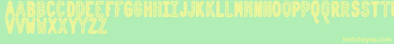 OrnadDentroTfb Font – Yellow Fonts on Green Background