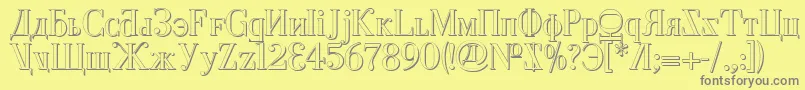 Cyberv2s Font – Gray Fonts on Yellow Background