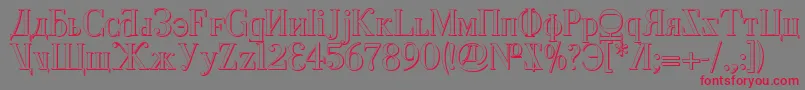 Cyberv2s Font – Red Fonts on Gray Background