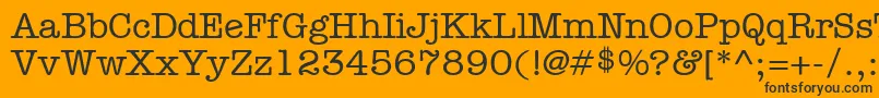 KeyboardAlternateSsiMediumAlternate Font – Black Fonts on Orange Background