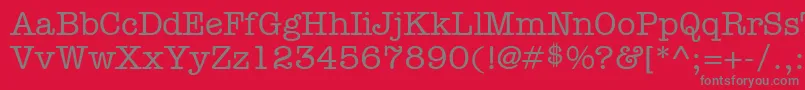 KeyboardAlternateSsiMediumAlternate Font – Gray Fonts on Red Background