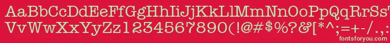 KeyboardAlternateSsiMediumAlternate Font – Green Fonts on Red Background